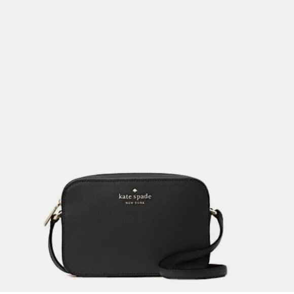 Kate Spade Mini Staci Camera Saffiano Leather Crossbody Bag Black Purse - Picture 5 of 7